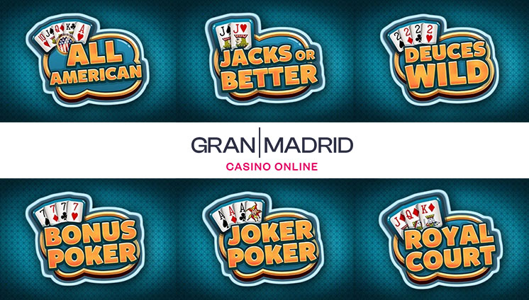 Juegos de videopoker en Casino Gran Madrid Online