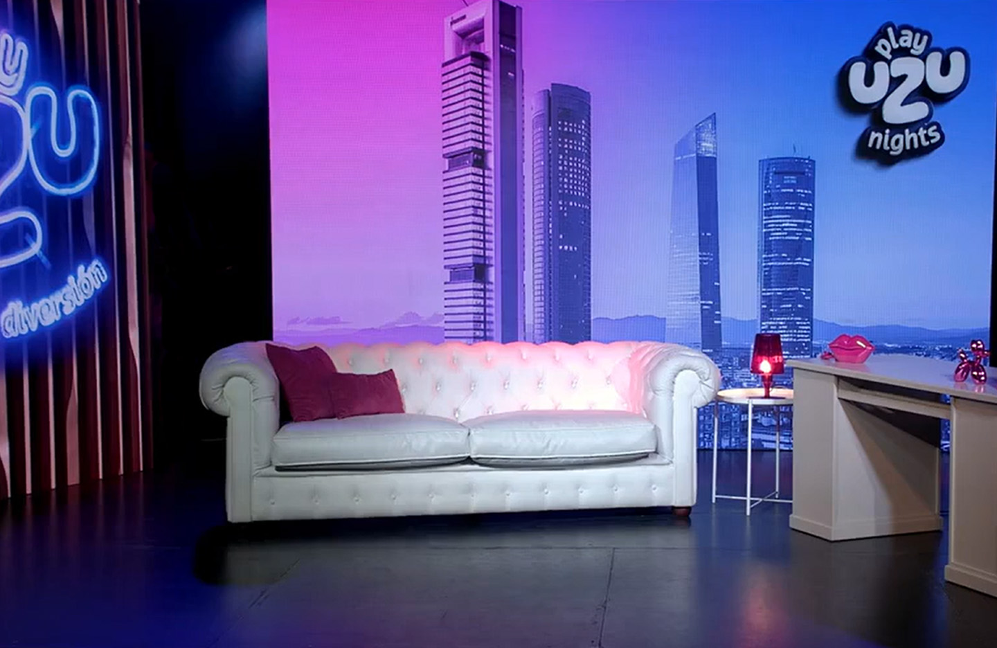 Plató del programa de televisión PlayUZU Nights - Temporada 4