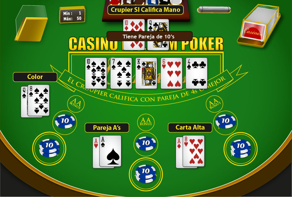 El crupier califica en Casino Hold'em