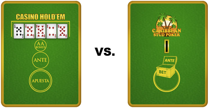 Casino Hold'em vs. Caribbean stud poker
