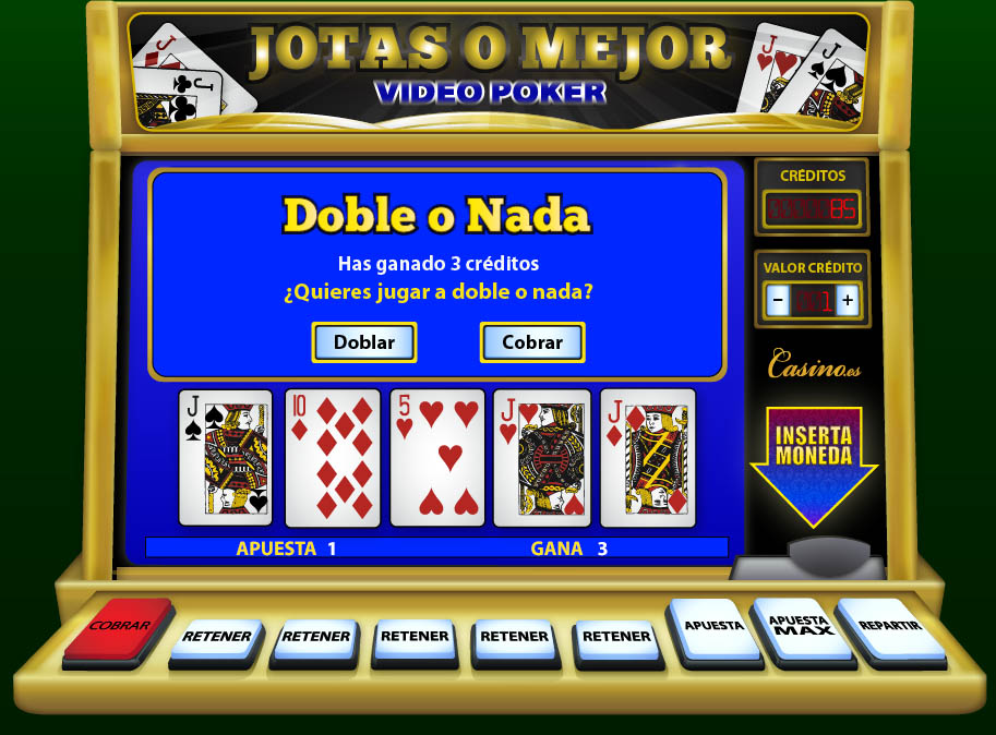 Activación del juego doblar del videopoker