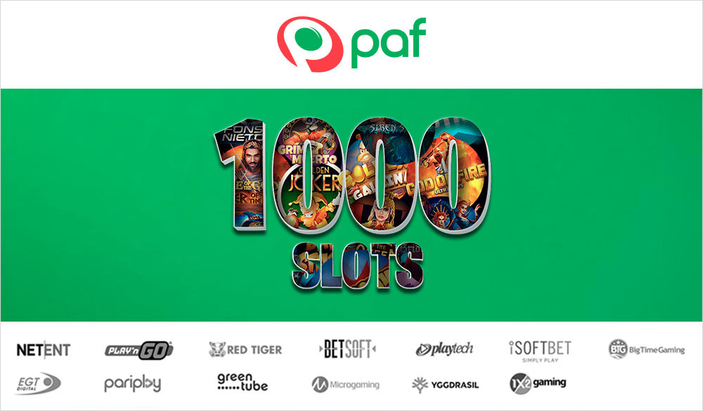Paf cuenta suma 1000 slots en su catálogo