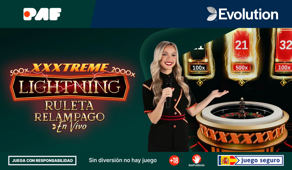 La ruleta Relámpago XXXtreme ya disponible en Paf Casino